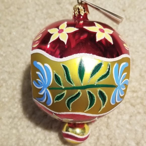 RARE VINTAGE CHRISTOPHER RADKO SUNRISE SERENADE DOUBLE REFLECTOR INDENT ORNAMENT - Picture 5 of 11